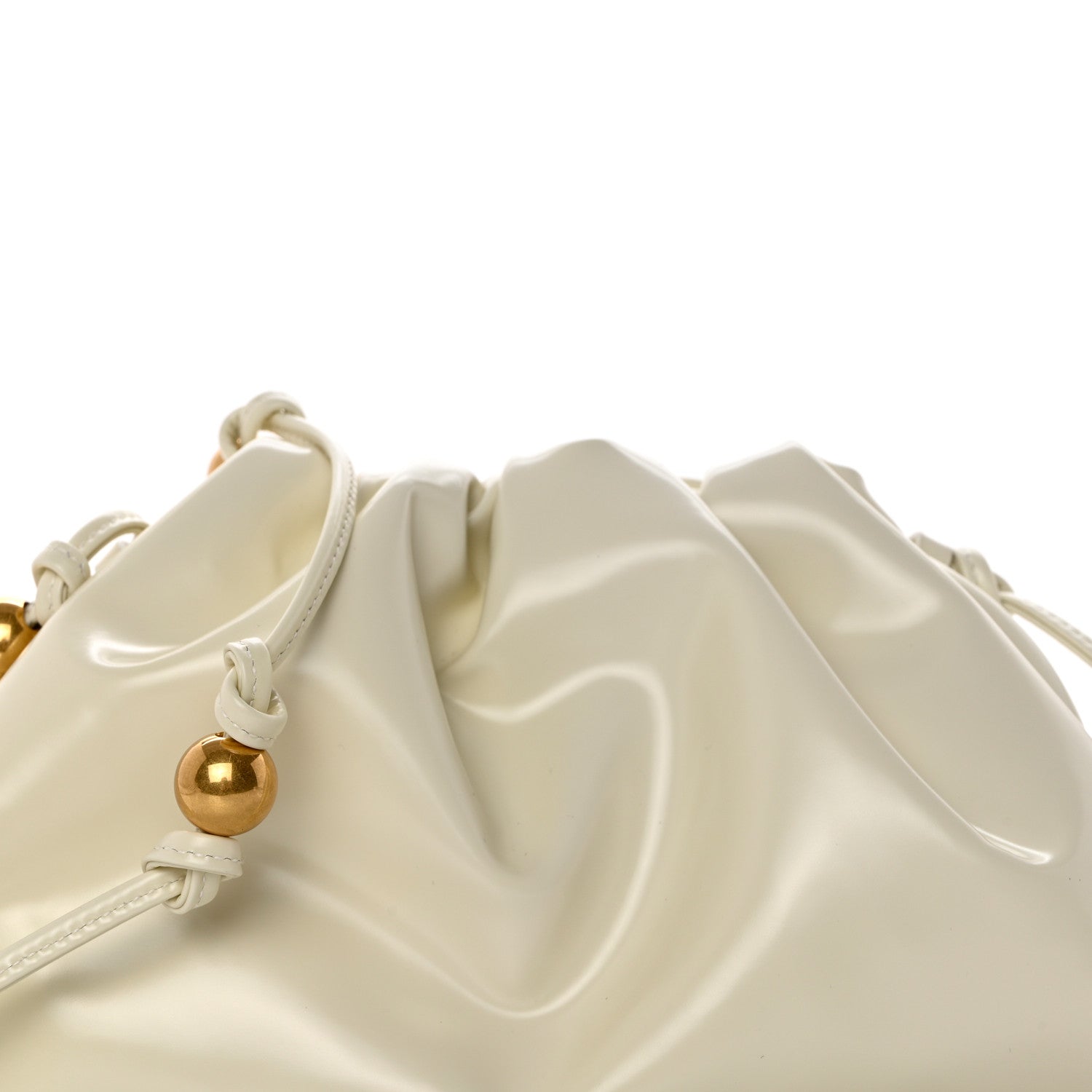 Bottega Veneta BOTTEGA VENETA Spazzolato Calfskin The Mini Sphere Pouch White 8 of 10
