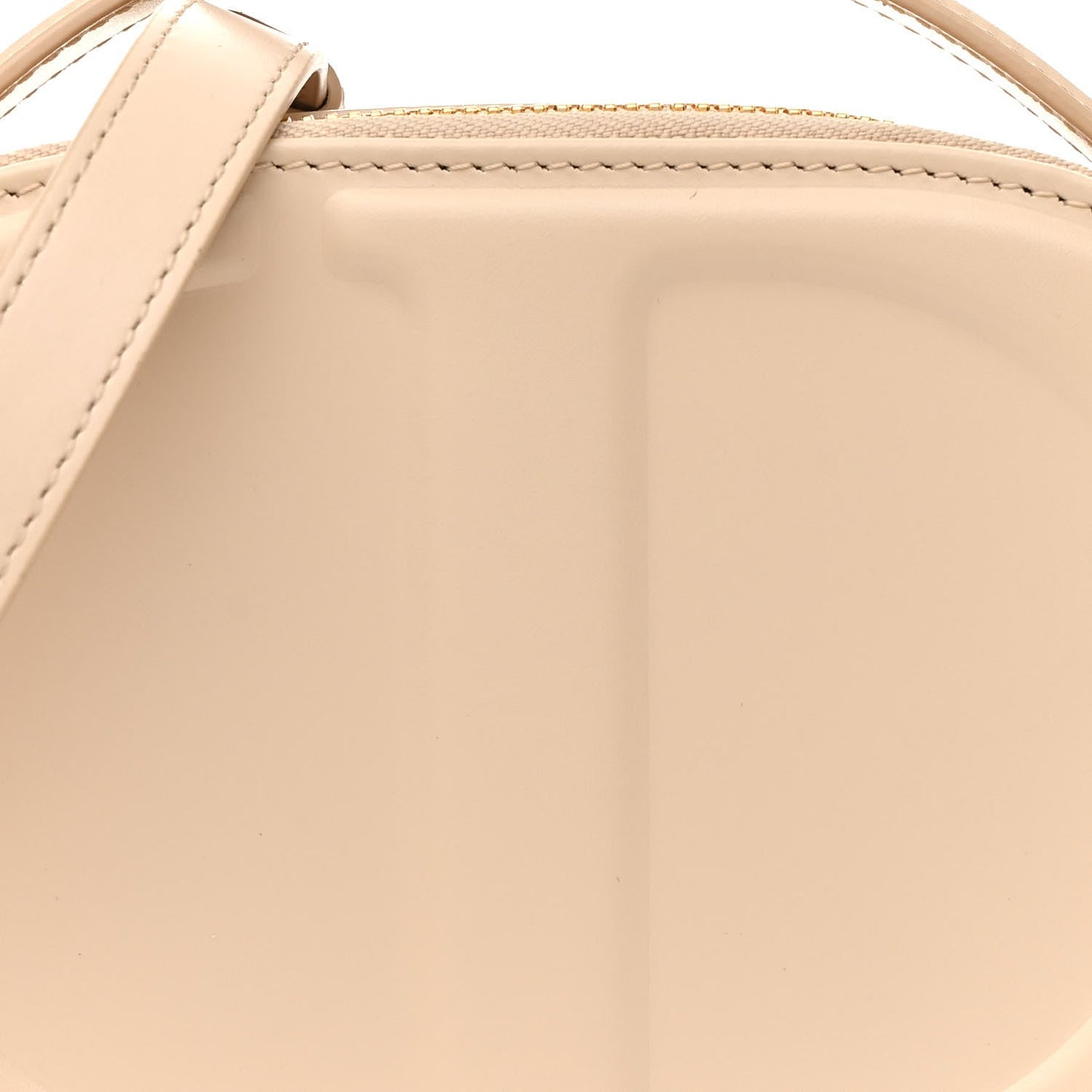 Calfskin CD Signature Oval Crossbody Camera Bag Caramel Beige