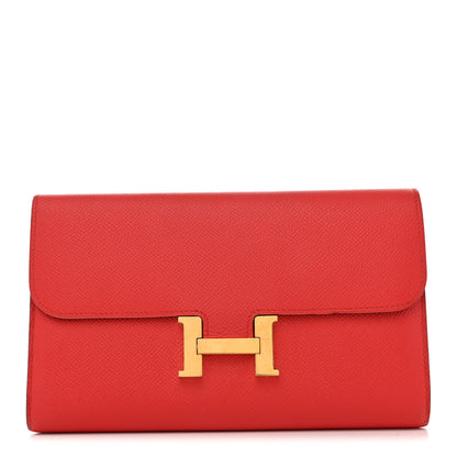 Hermes Epsom Constance Long Wallet Rose Jaipur 1 of 8