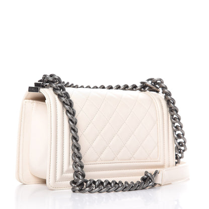 Chanel Caviar Quilted Small Boy Flap Ivory 3 of 8