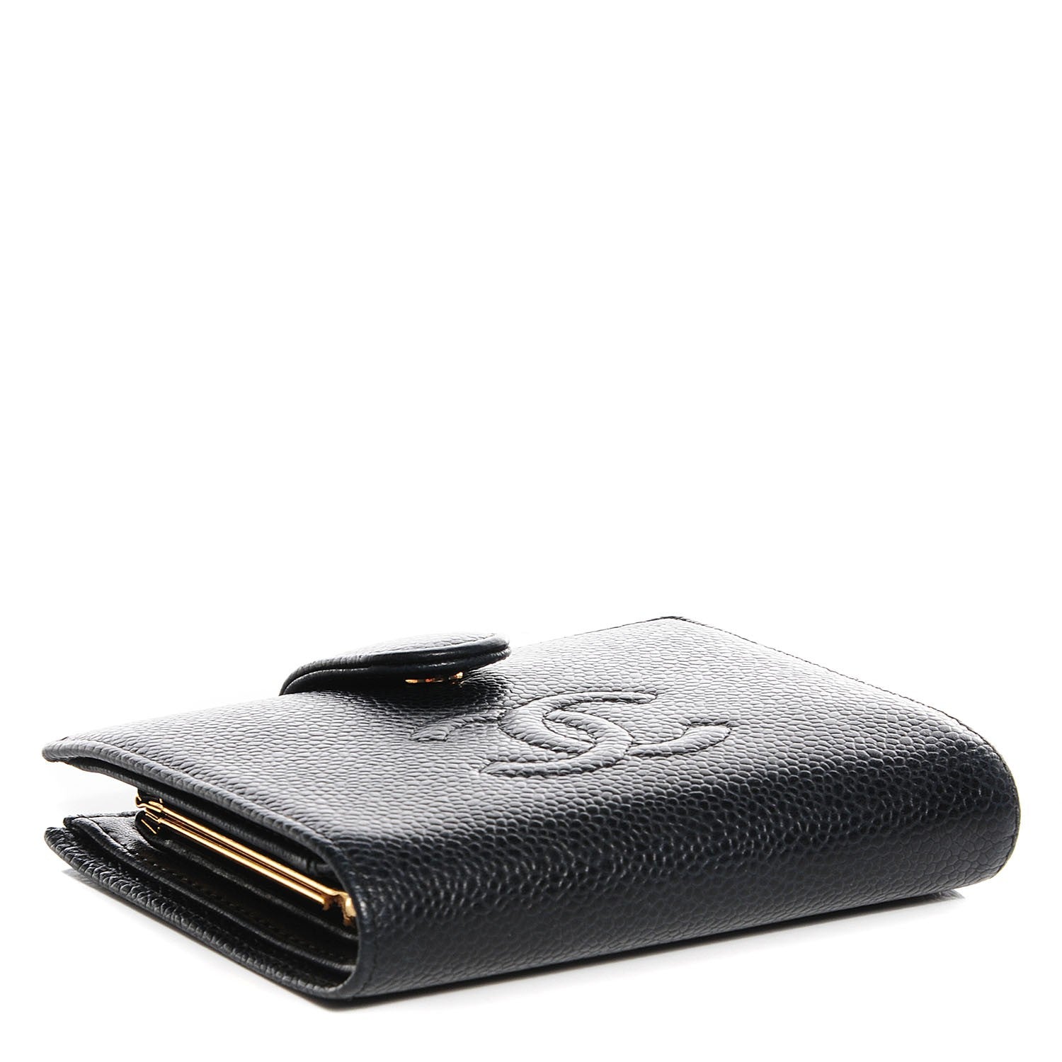 Chanel Caviar Timeless CC Compact French Wallet Black 4 of 6