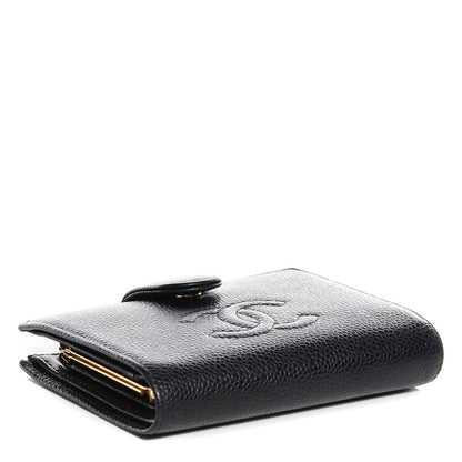 Chanel Caviar Timeless CC Compact French Wallet Black 4 of 6