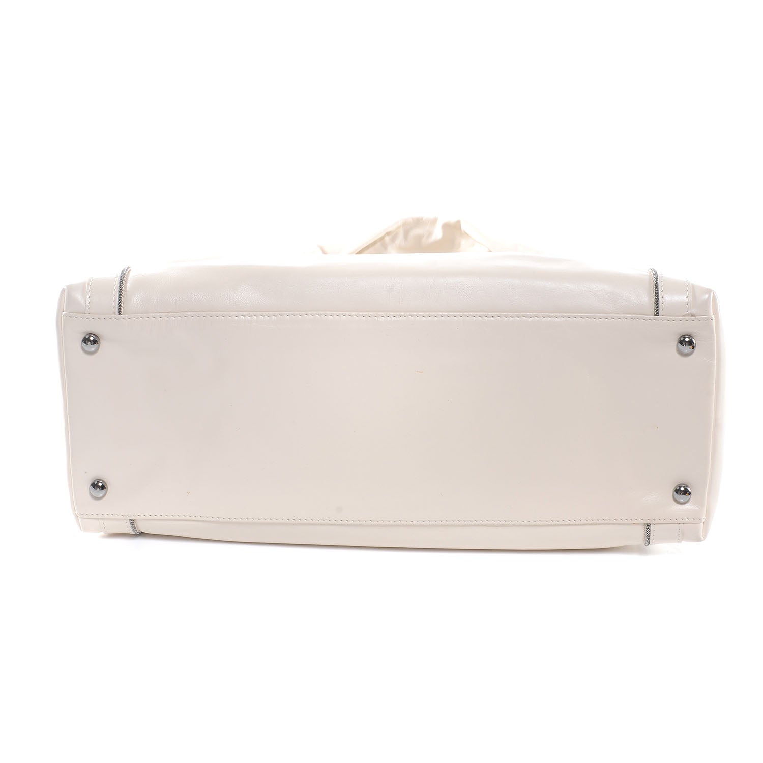 Chanel Leather Soho CC Shopper Tote White 4 of 7
