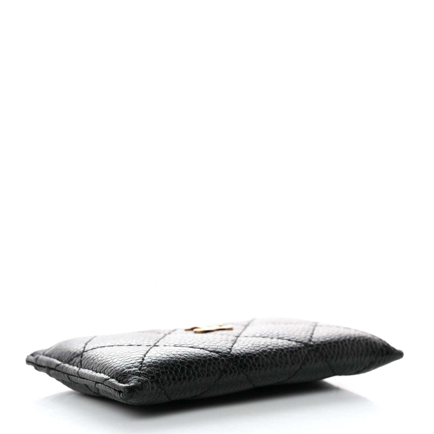 Caviar Quilted Card Holder Black