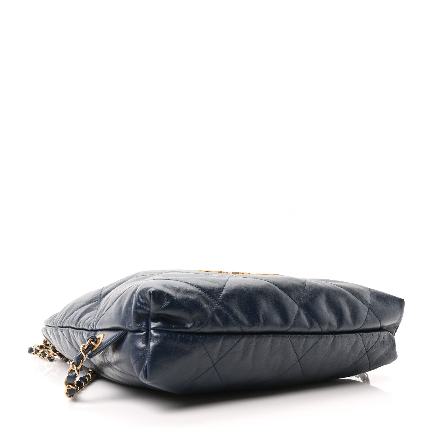 Chanel Shiny Calfskin Quilted Chanel 22 Backpack Dark Blue 1816632