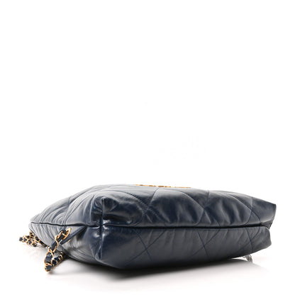 Chanel Shiny Calfskin Quilted Chanel 22 Backpack Dark Blue 4 of 10