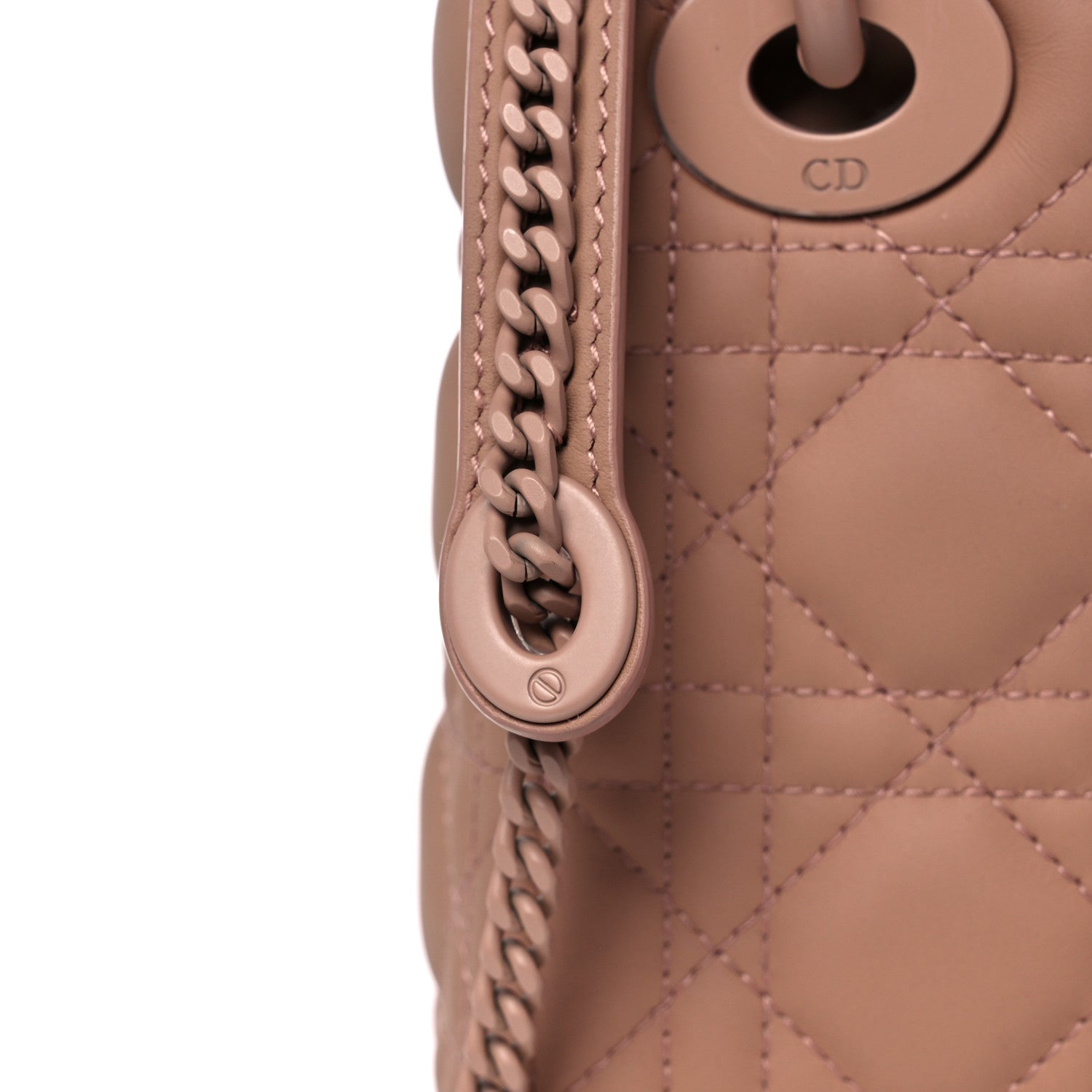 Christian Dior Ultra Matte Calfskin Cannage Mini Lady Dior Light Beige 8 of 11