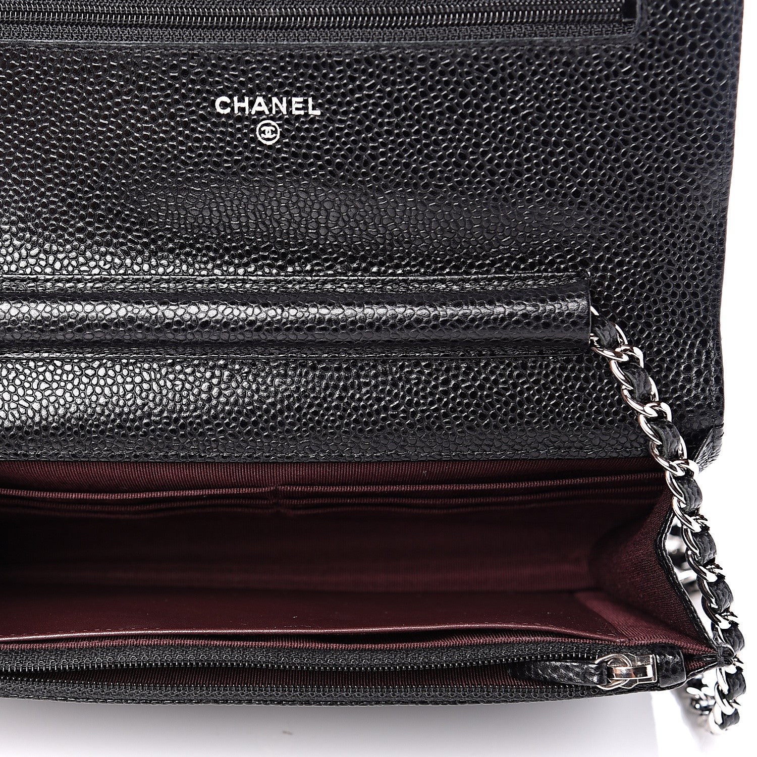 Chanel Caviar Quilted Wallet On Chain WOC Black 4 of 13