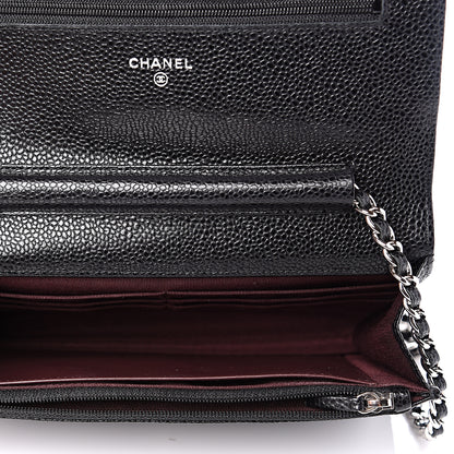Chanel Caviar Quilted Wallet On Chain WOC Black 4 of 13