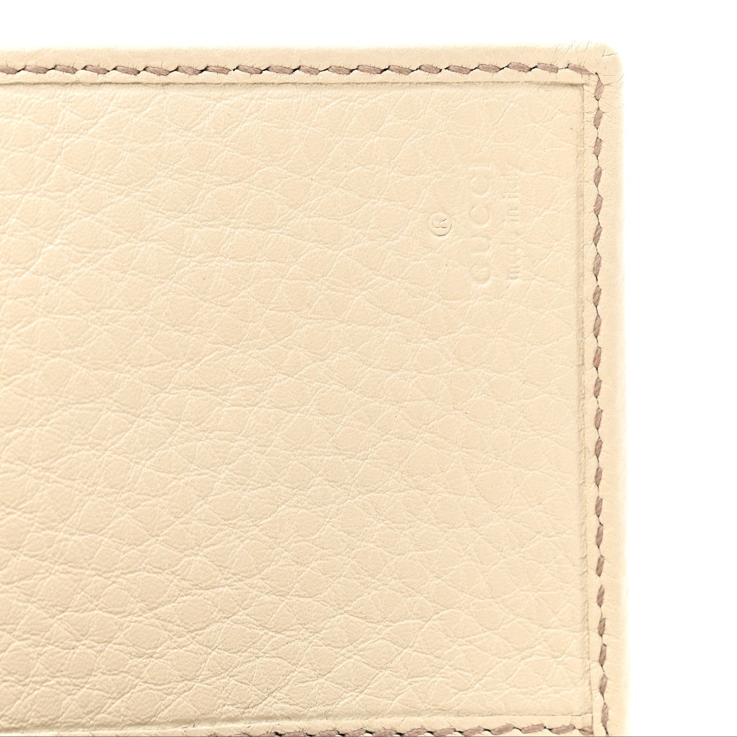 Gucci Pebbled Calfskin Large Soho Continental Wallet Off White 6 of 7