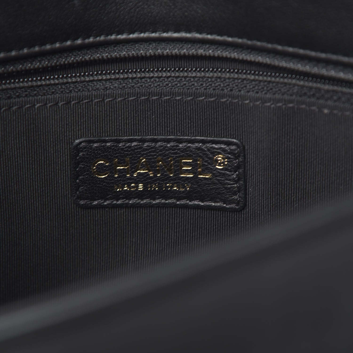 Chanel Calfskin Quilted Medium Graphic Flap Beige Black 6 of 10