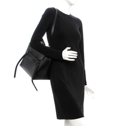 Celine Calfskin Diagonal Quilted Mini Belt Bag Black 2 of 8