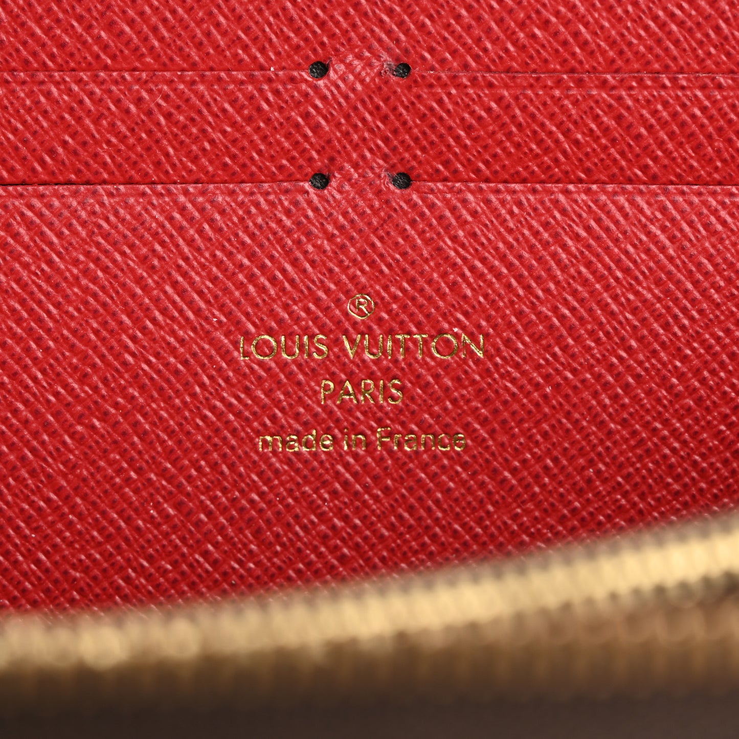 Damier Ebene Clemence Wallet Cherry