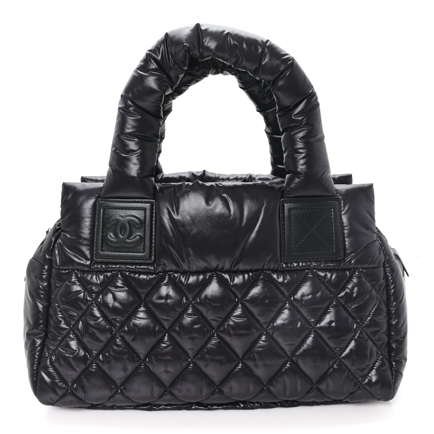Nylon Coco Cocoon Zipped Tote Black