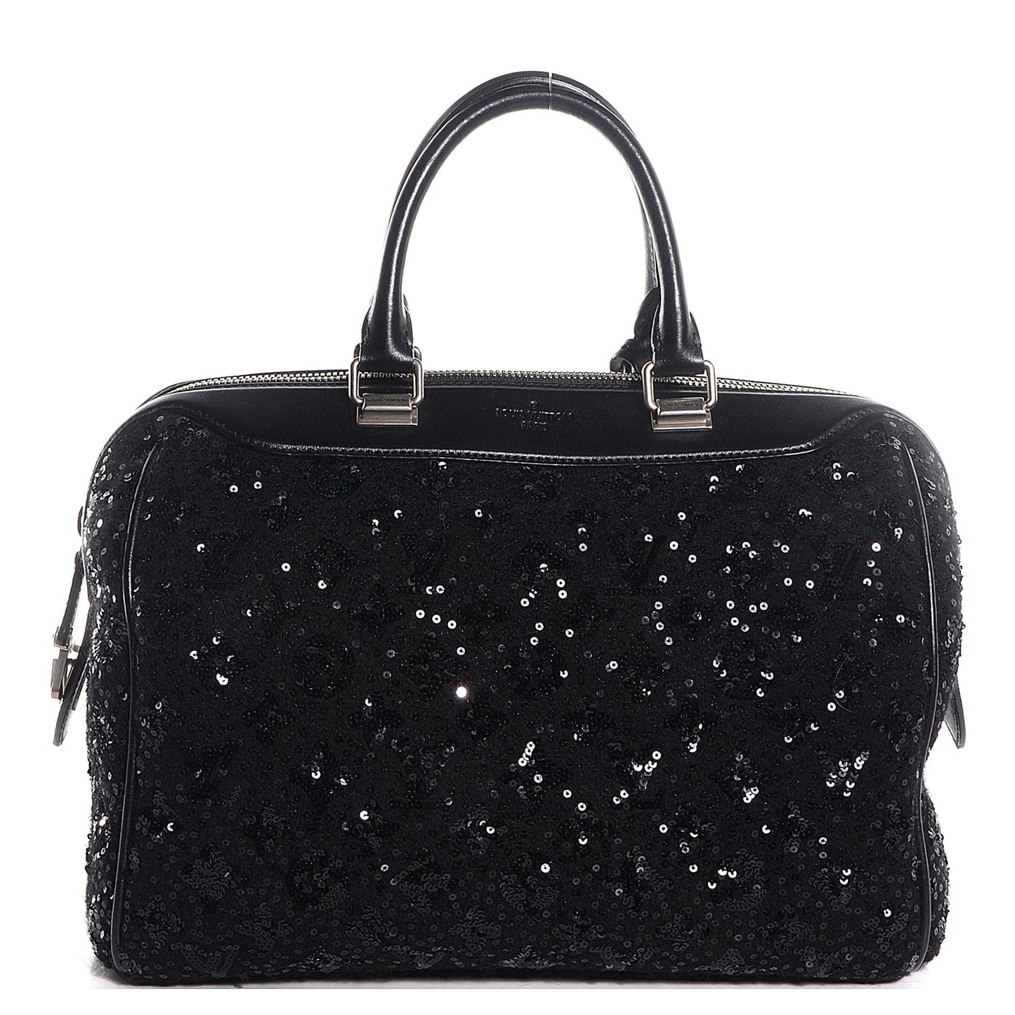 Sequin Monogram Sunshine Express Speedy Black
