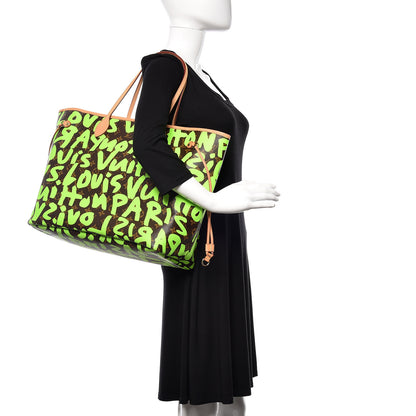 Louis Vuitton Monogram Graffiti Neverfull GM Green 2 of 10