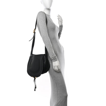 Chloe Calfskin Medium Marcie Round Crossbody Bag Black 2 of 19