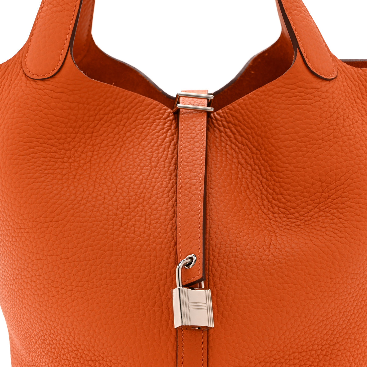 Hermes Taurillon Clemence Picotin Lock 22 MM Orange 8 of 10