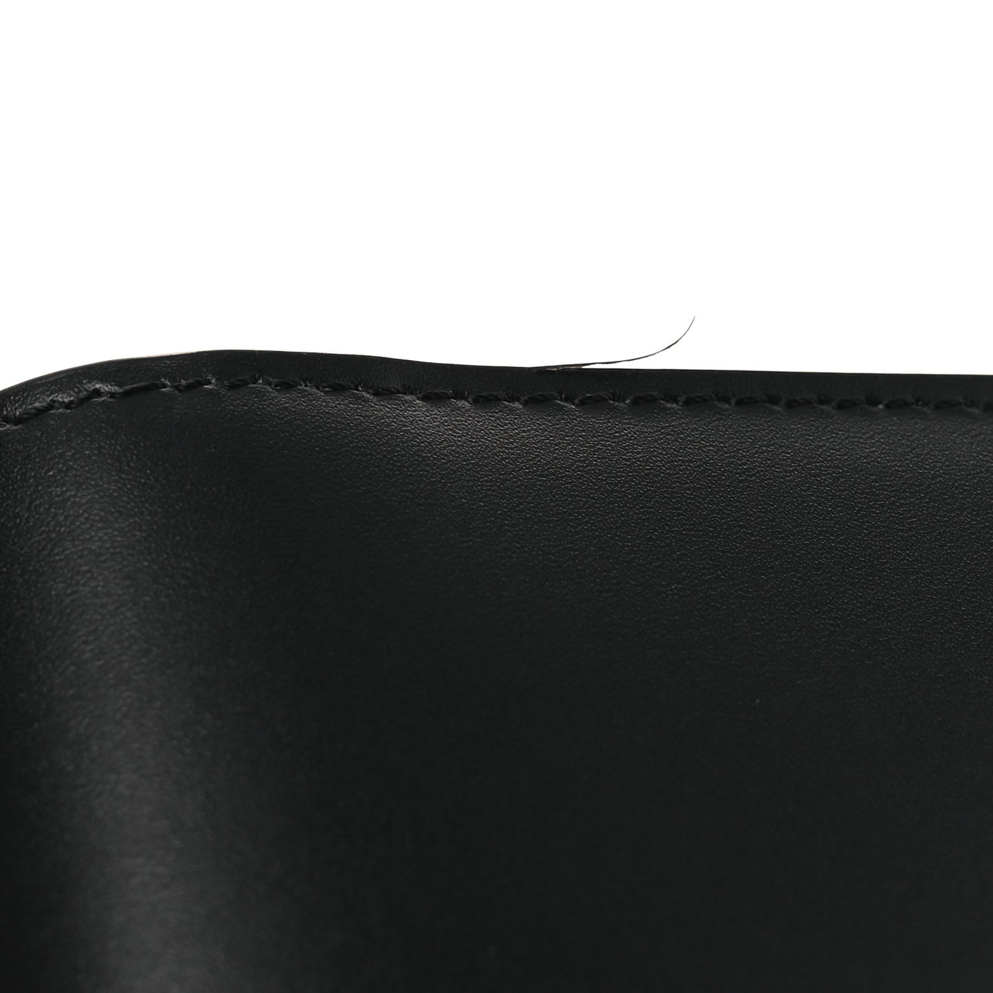 Satinated Calfskin 16 Card Holder With Flap Black