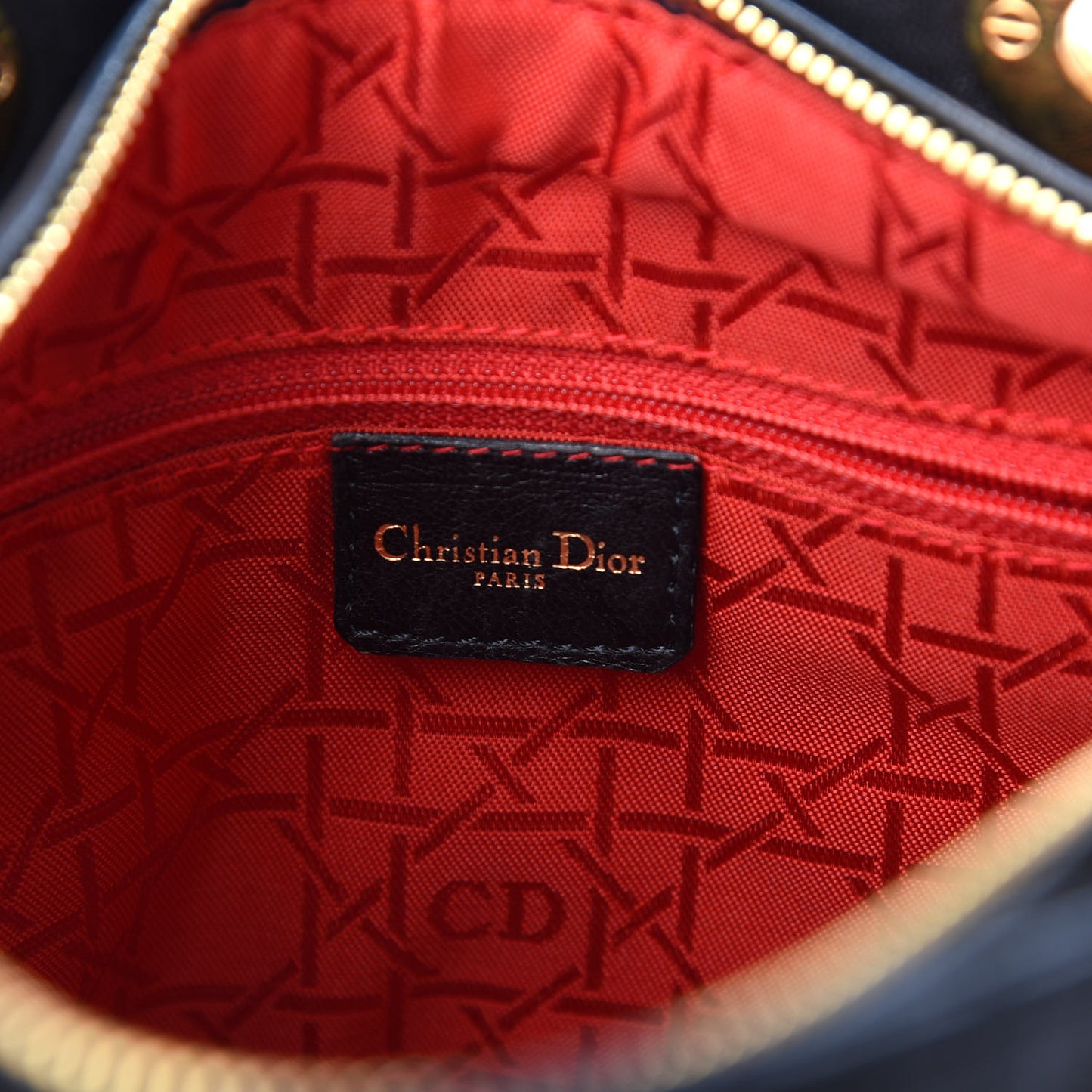 Lambskin Cannage Medium Lady Dior Black