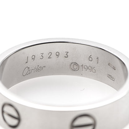 Cartier 18K White Gold 5.5mm LOVE Ring 61 9.5 4 of 4