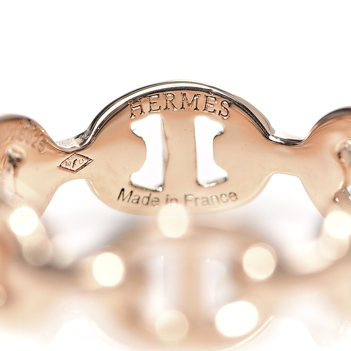 18K Rose Gold PM Chaine D'Ancre Enchainee Ring 47 4