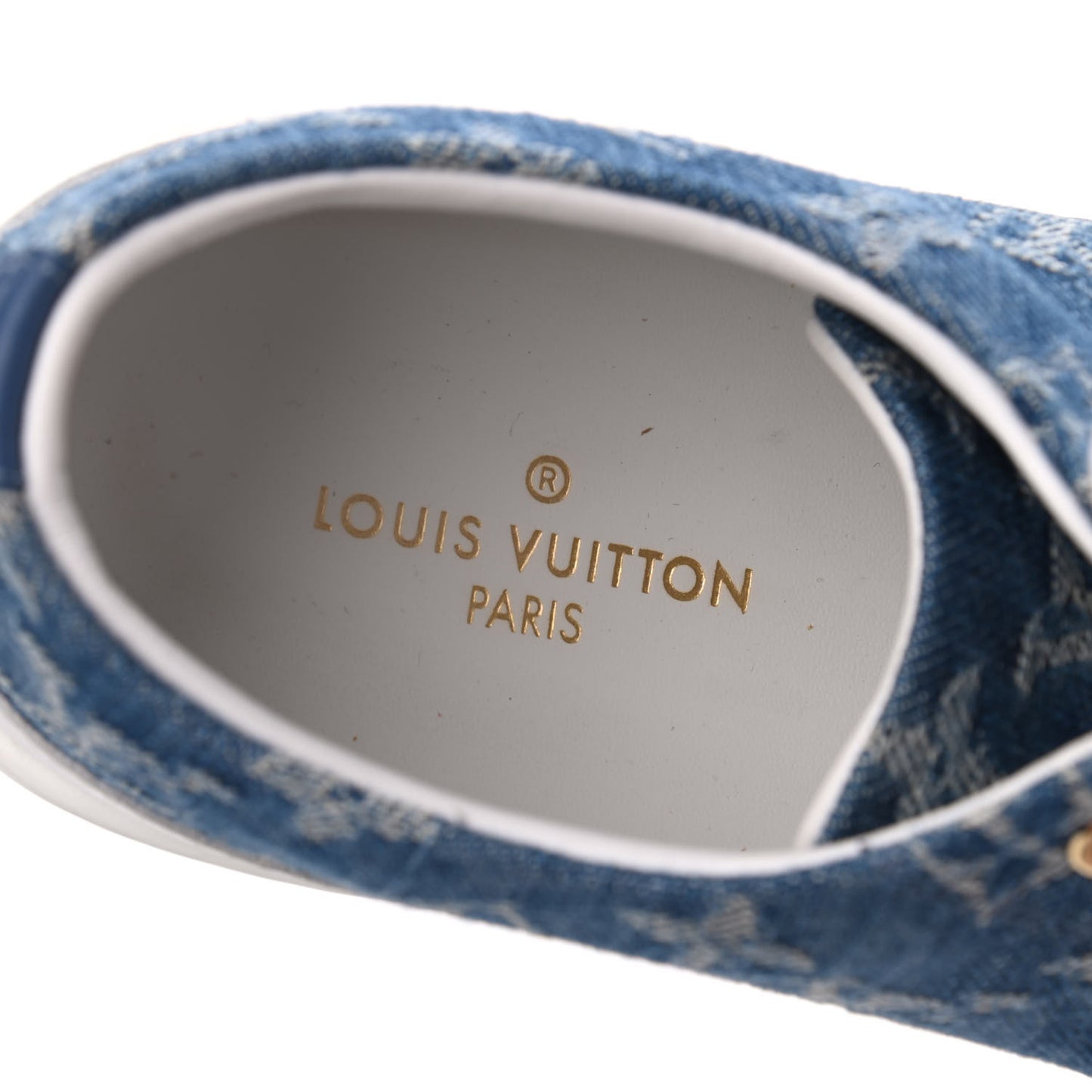 Denim Monogram Stellar Sneakers 37.5 Bleu Jeans Blue
