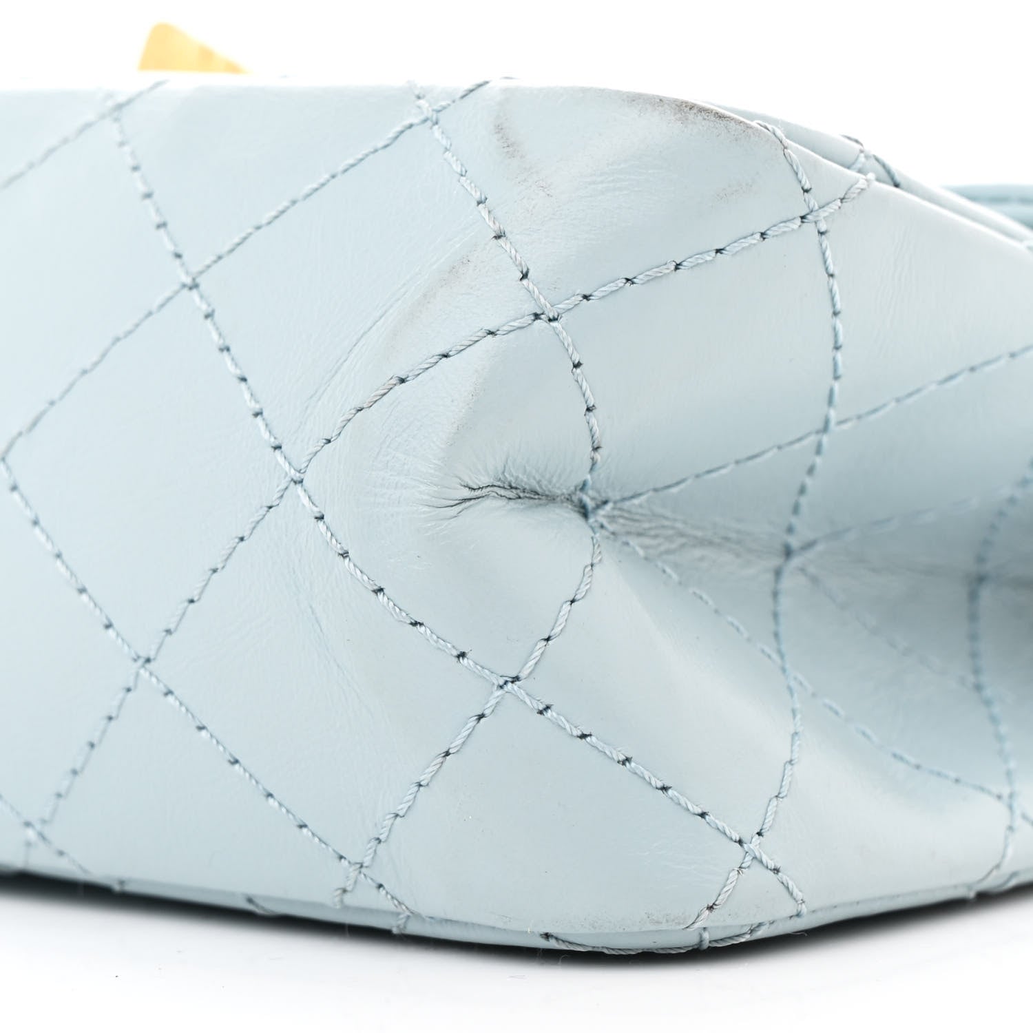 Chanel Aged Calfskin Quilted 2.55 Reissue Mini Flap Light Blue 10 of 11