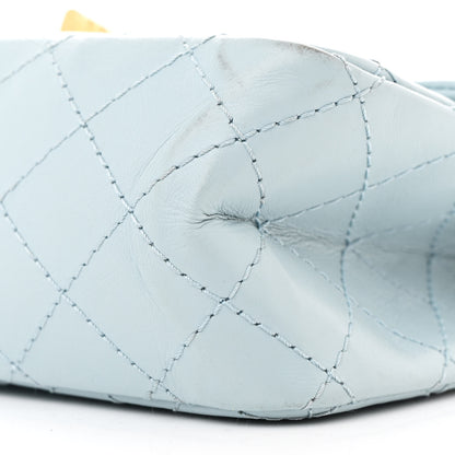 Chanel Aged Calfskin Quilted 2.55 Reissue Mini Flap Light Blue 10 of 11