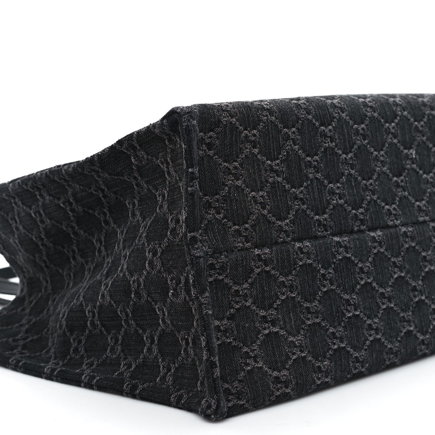 Gucci Denim Ophidia GG Monogram Large Tote Black Grey 10 of 13
