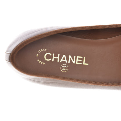 Chanel Lambskin Cap Toe Ballerina Flats 40.5 Camel 8 of 10