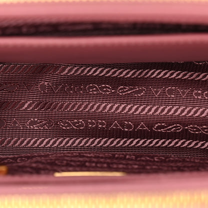 Prada Saffiano Lux Micro Galleria Double Zip Tote Begonia 5 of 9