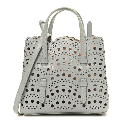 Alaia Calfskin Vienne Wave Mina 16 Bag  Gris Vert 1 of 9