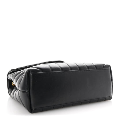 Saint Laurent Calfskin Y Quilted Monogram Small Loulou Chain Satchel Black 4 of 9