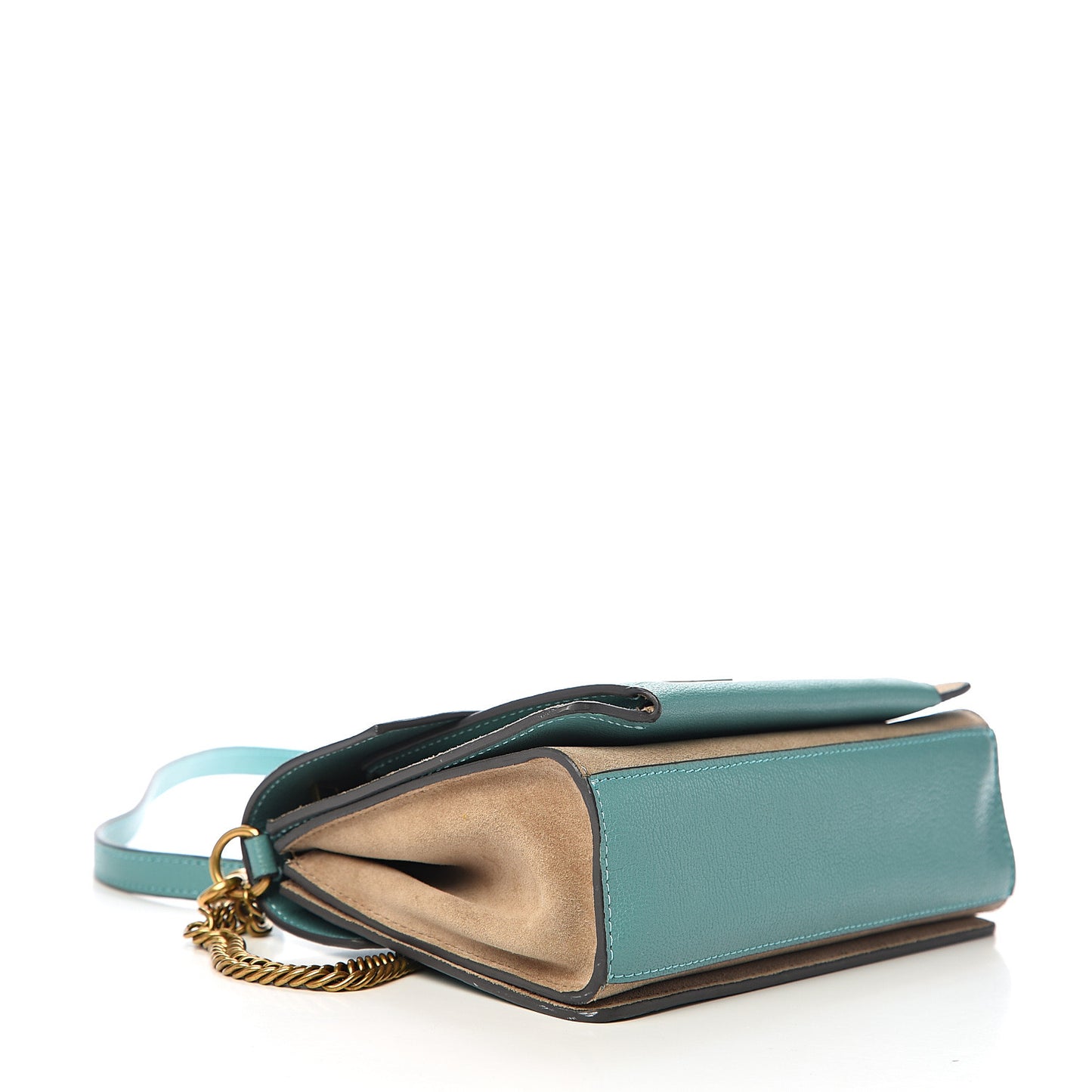 Sugar Goatskin Small GV3 Shoulder Bag Light Blue Tan