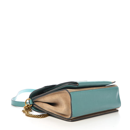 Givenchy Sugar Goatskin Small GV3 Shoulder Bag Light Blue Tan 3 of 10