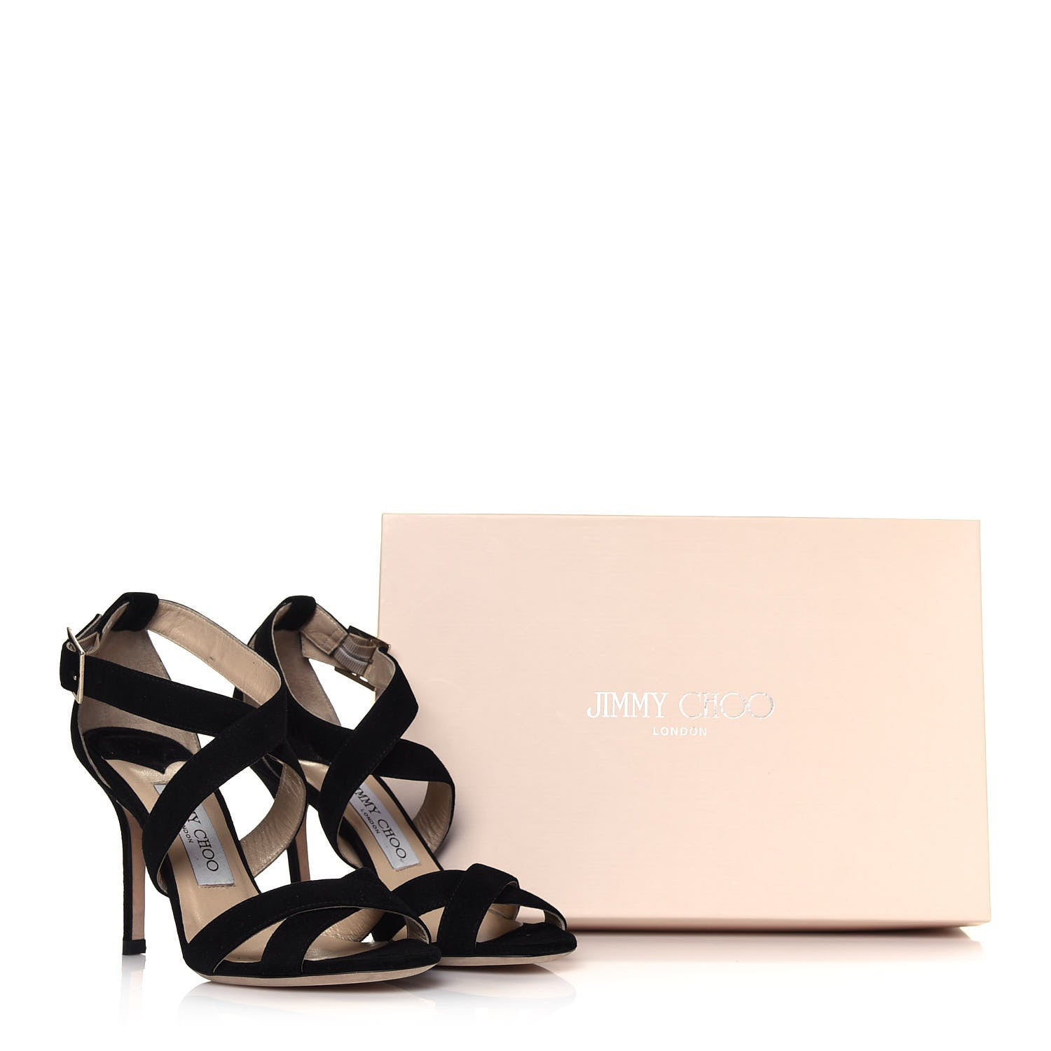 Jimmy Choo Suede Lottie Sandals 36.5 Black 8 of 8
