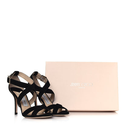Jimmy Choo Suede Lottie Sandals 36.5 Black 8 of 8