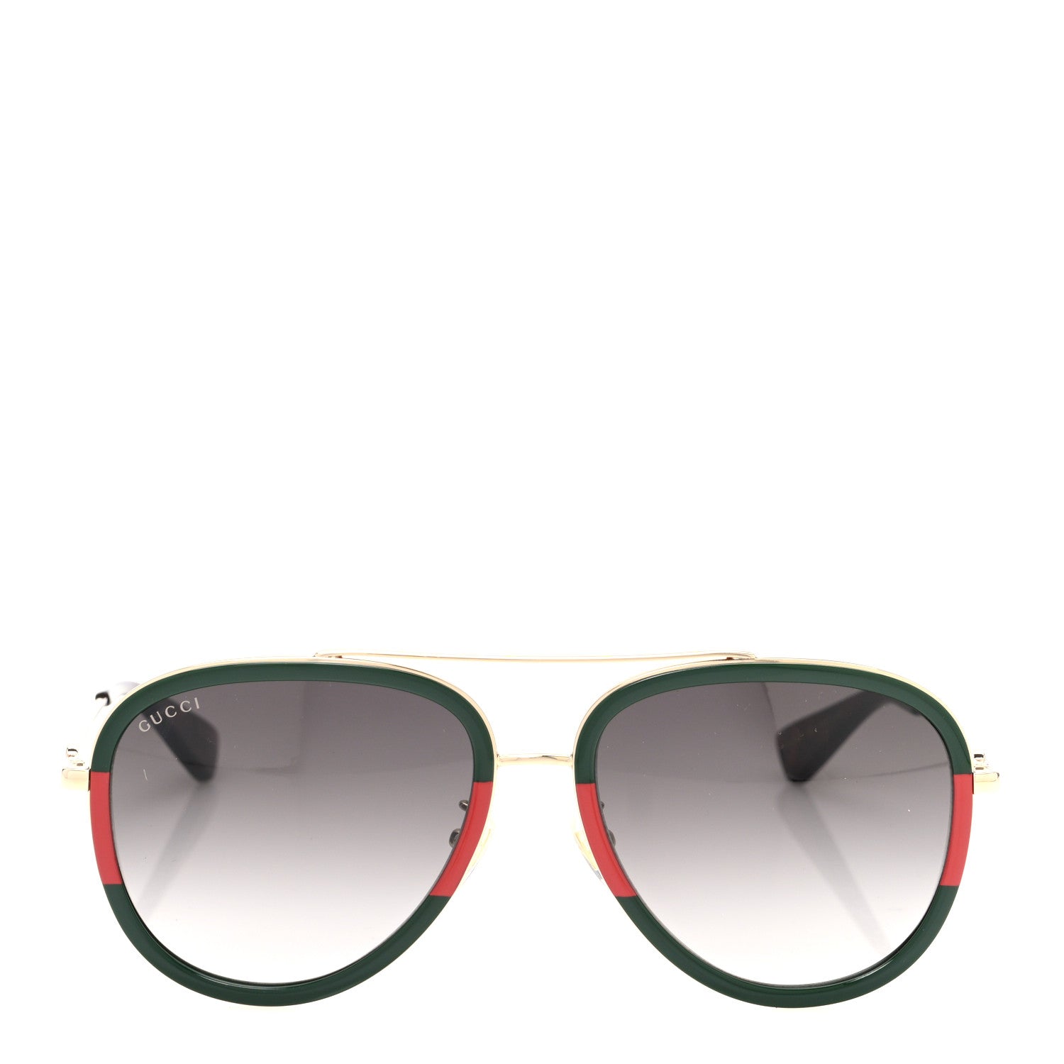 Gucci Web Aviator Sunglasses GG0062S Green Red 2 of 8