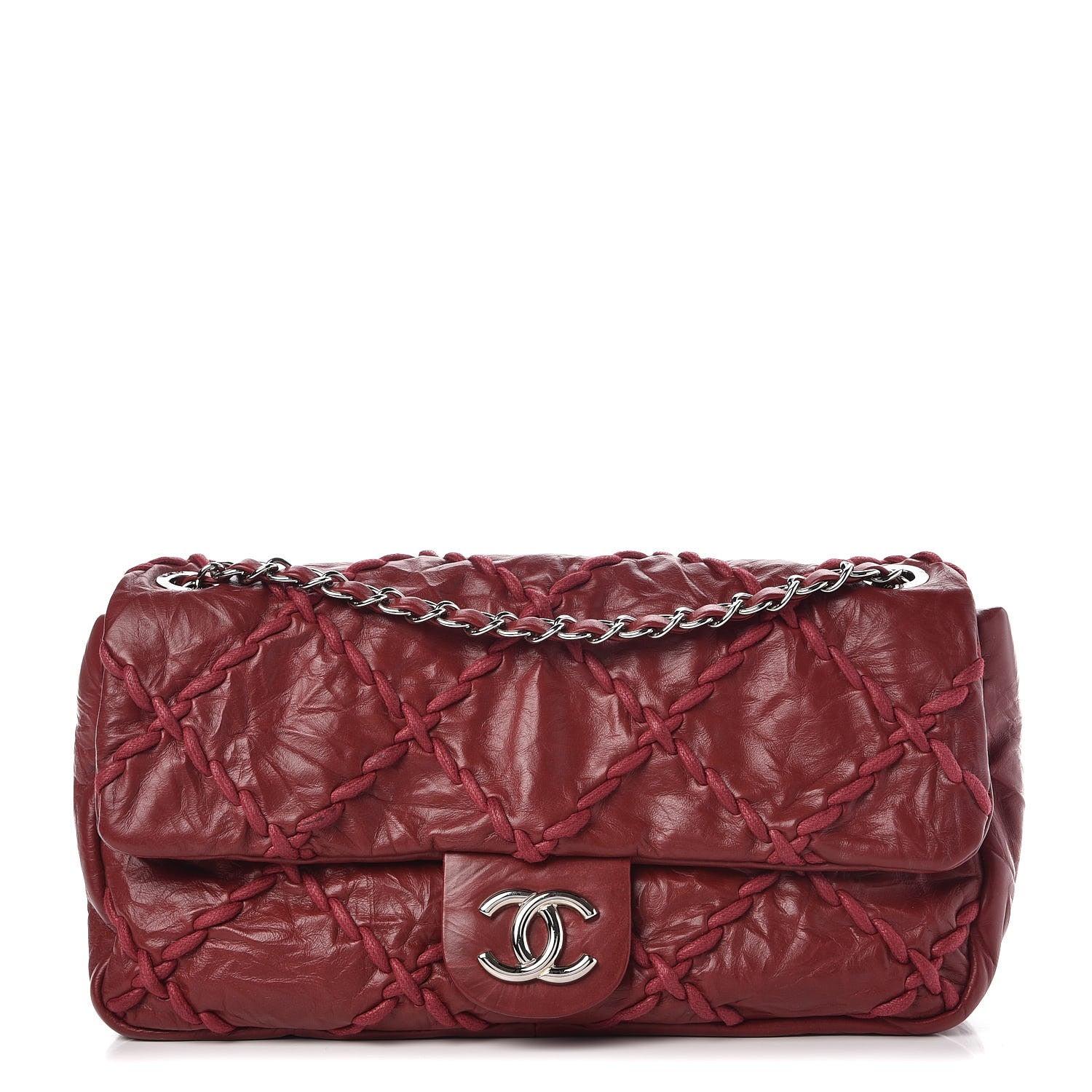Chanel Calfskin Medium Ultra Stitch Flap Dark Red 1 of 9