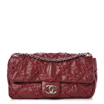 Chanel Calfskin Medium Ultra Stitch Flap Dark Red 1 of 9