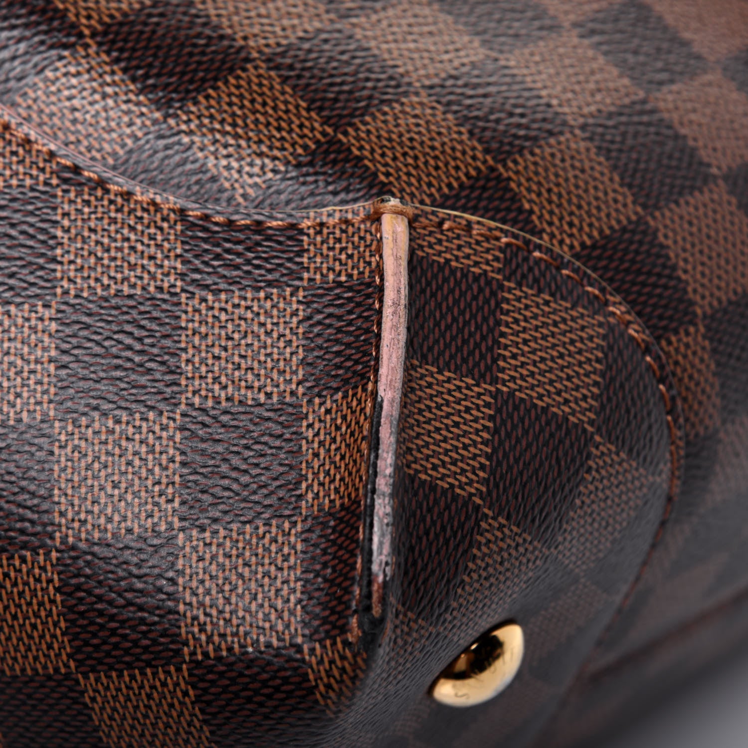 Louis Vuitton Damier Ebene Caissa Hobo Rose Ballerine 15 of 19