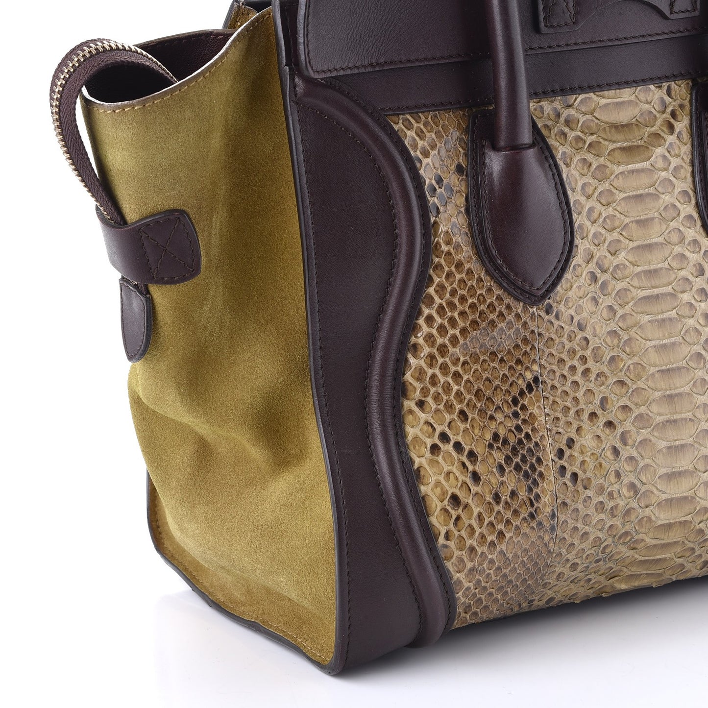 Python Smooth Calfskin Mini Luggage Natural