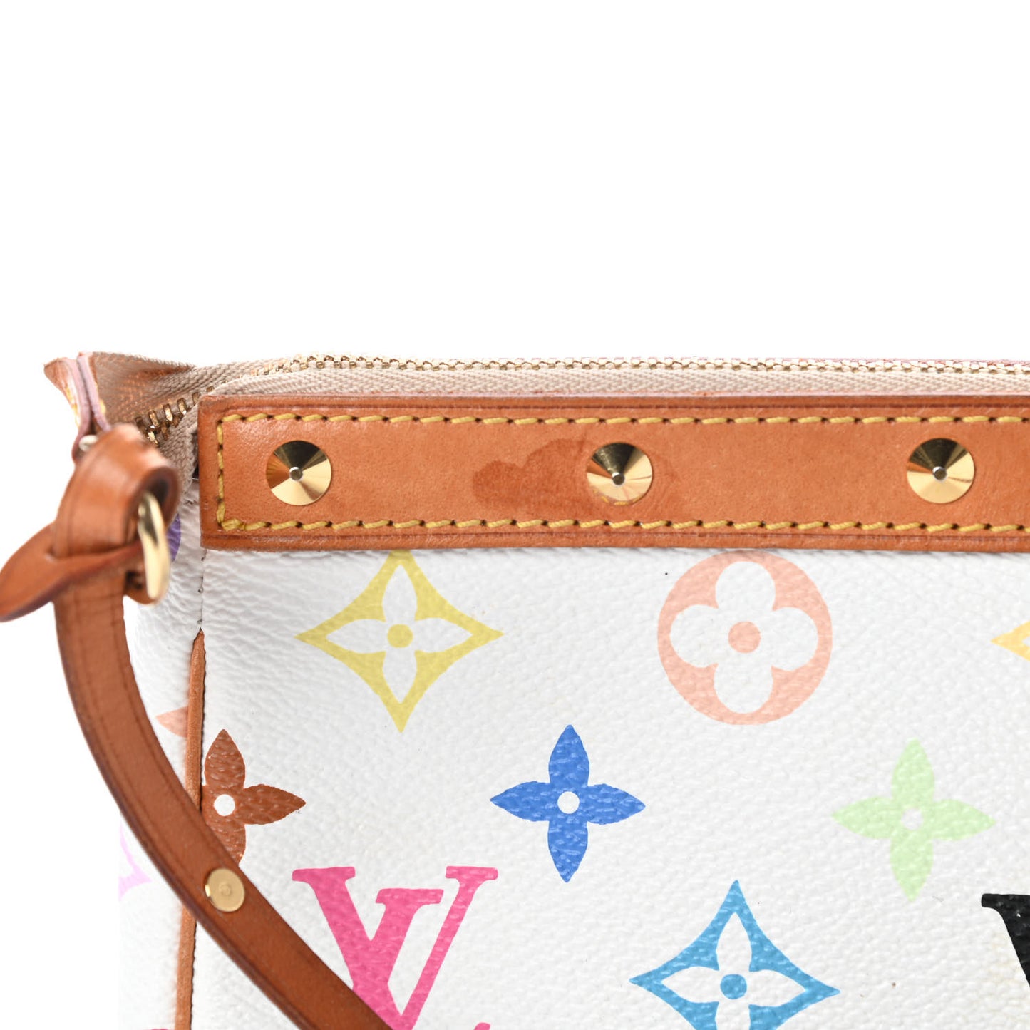 Monogram Multicolor Pochette Accessories White