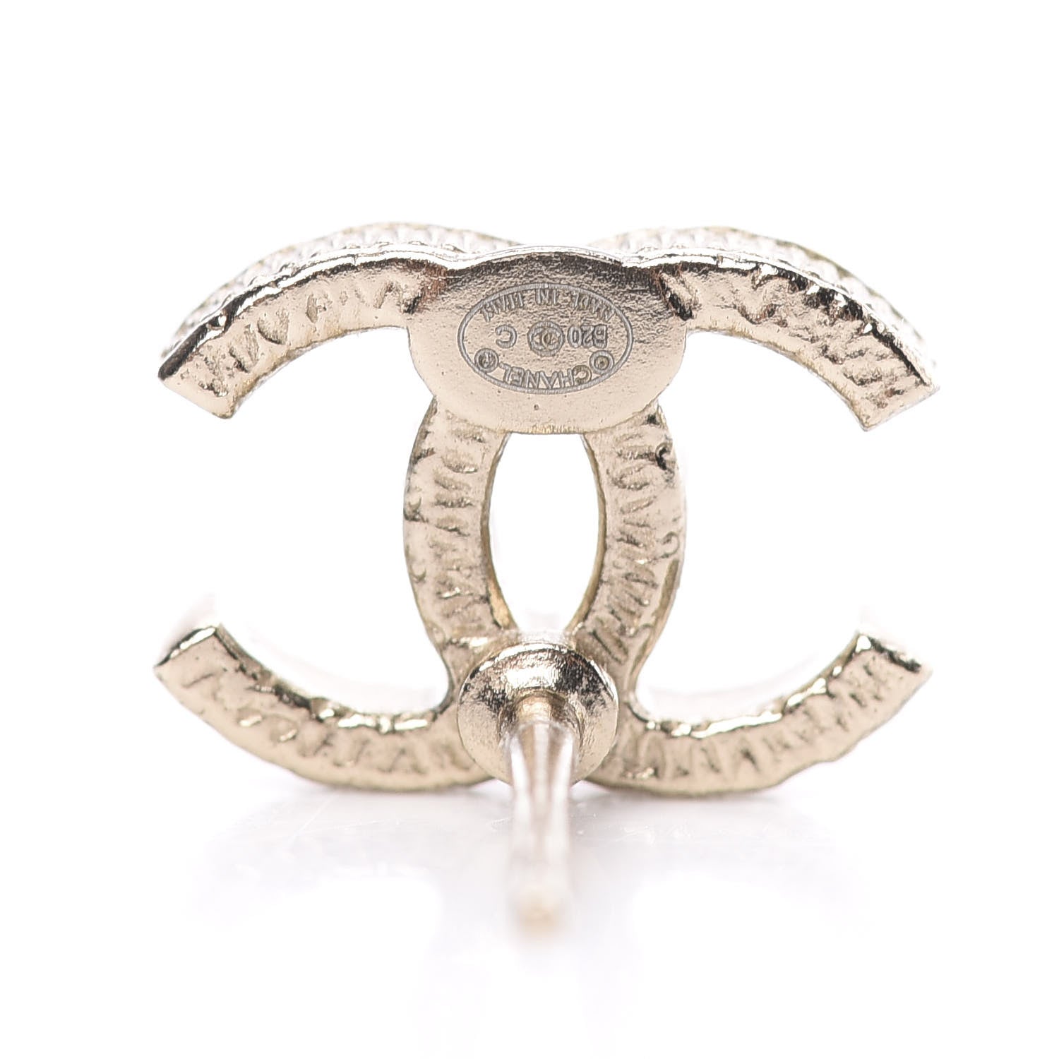 Chanel Crystal Pearl CC Earrings Gold 3 of 5