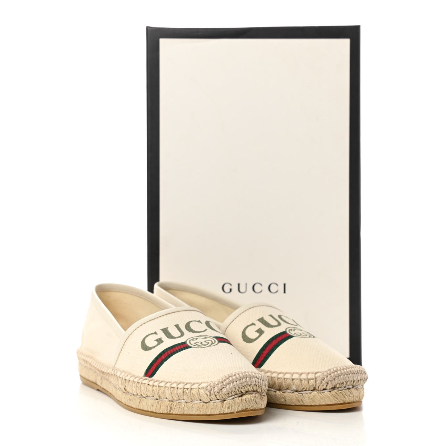 Canvas Logo Espadrilles 37 Greggio White