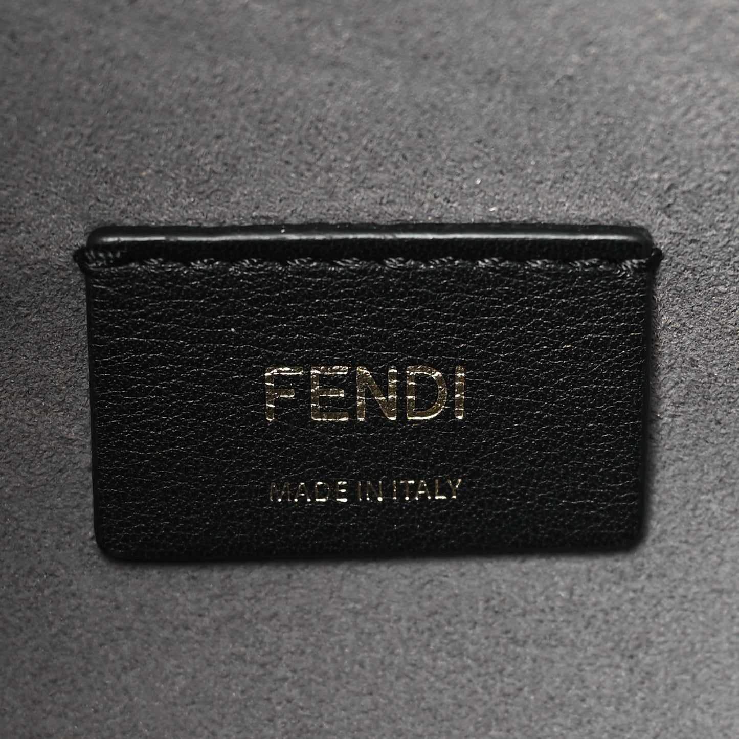 Chenille Vitello Seta Plexiglass FF Fendi O'Lock Zipper Anthracite Asfalto