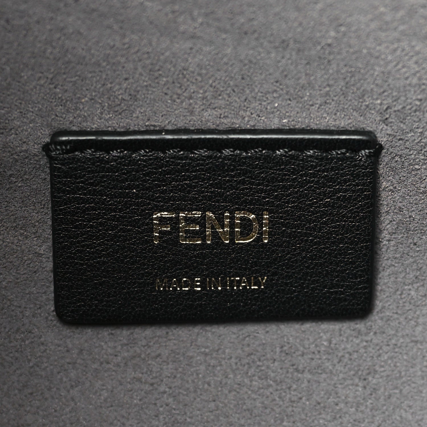Fendi Chenille Vitello Seta Plexiglass FF Fendi O'Lock Zipper Anthracite Asfalto 6 of 9