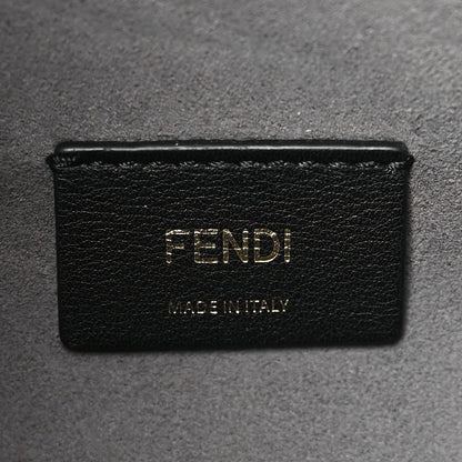 Fendi Chenille Vitello Seta Plexiglass FF Fendi O'Lock Zipper Anthracite Asfalto 6 of 9