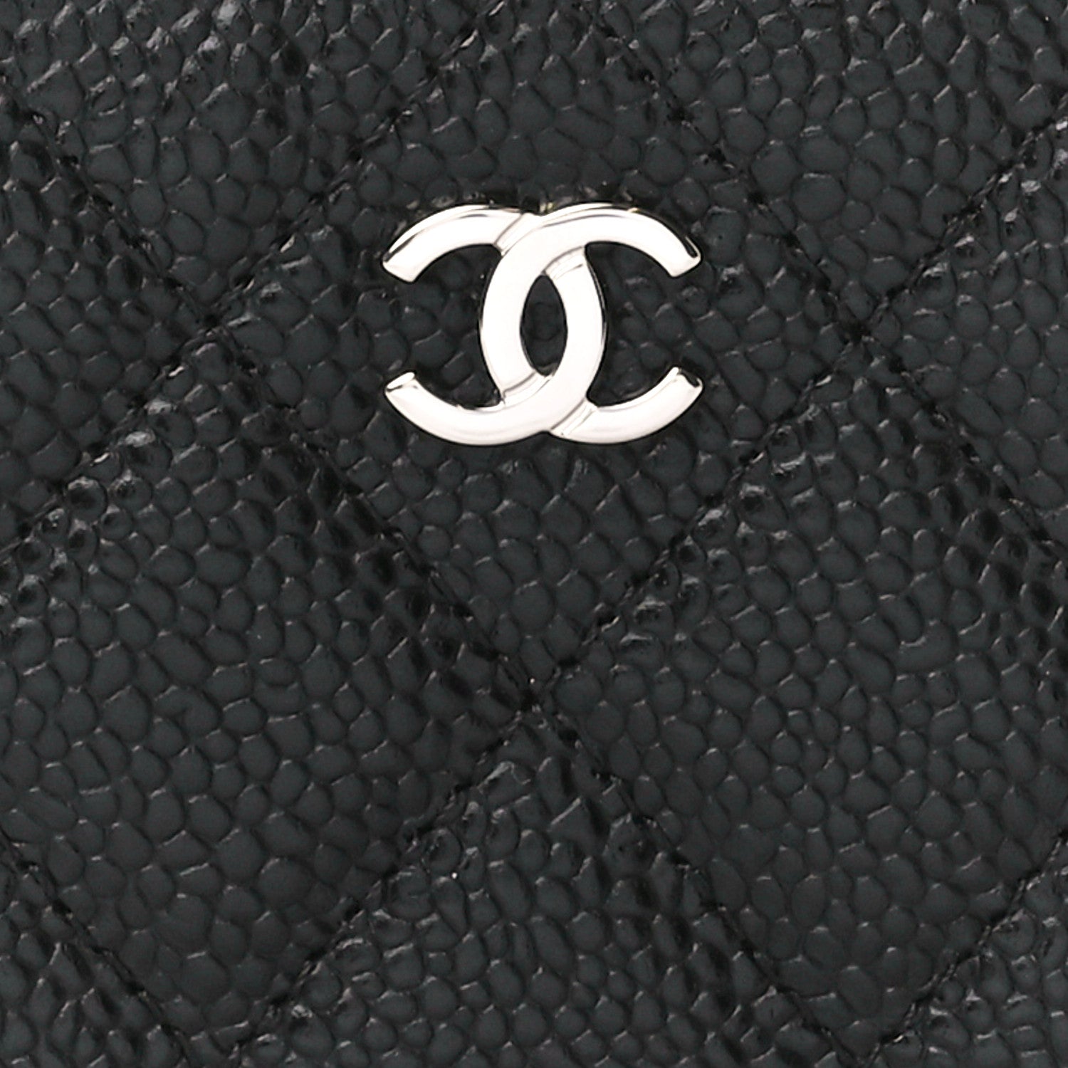 Chanel Caviar Quilted Zip Coin Purse Black 8 of 11